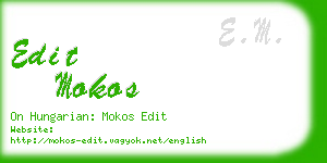 edit mokos business card